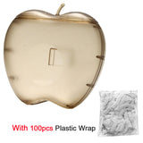 Wall-Mounted Kitchen Cling Film Storage Box w/ 100pcs Plastic Wrap Preservation Sleeve Cover Kitchen Organizers For Plastic Wrap