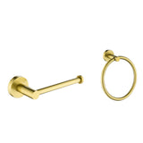 Brushed Gold Stainless Steel Toilet Paper Holder Wall Hook Towel Holder Towel Ring Kitchen Organizer Bathroom WC Accessories
