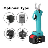 21V 500W Cordless Pruner 25mm Electric Pruning Shear Efficient Fruit Tree Bonsai Pruning Branches Cutter Landscaping Tool