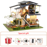 Big Doll House Furniture Miniature Building Kits Diy Dollhouse Kit Roombox Villa Garden Wood Houses Toy For Children Adult Gifts