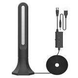 25dB Indoor HDTV Antenna Digital TV Aerial VHF UHF Antenna 150Miles Range with Signal Amplifier Booster F to IEC Connector