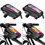 Waterproof Mountain Bicycle Touch Screen Front Frame Storage Bags MTB Bike Top Tube Hard Shell Pannier Pouch Cycling Equipment