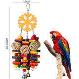 Pet Chewing Wood Blocks Rattan Ball Play Toy Parrot Bird Climbing Cage Hangings For Pet Products Bird Accessories