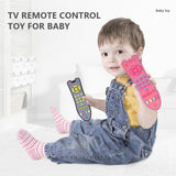 Kids Musical TV Remote Control Toy with Light and Sound 3 language English/French/ Spanish Durable BPA-free Early Education Toys