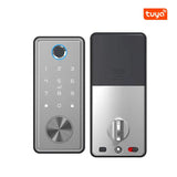 Smart Tuya Wifi Keyless Fingerprint Deadbolt Door Lock With Password IC Cards Mechanical Key APP Backup Unlock Way For Apartment