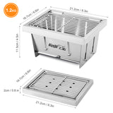Outdoor Stainless Steel Grill Portable Wood Burning Camping Stove Folding BBQ Grill Windproof Camping Picnic Tool For Home Park
