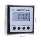 360 Degree Mini Digital Inclinometer with Magnetic Base Stainless Steel Housing 67JE