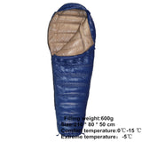 Warm Winter Mummy Down Sleeping Bag Ultra Light Outdoor Camping Travel Climbing Equipment Natural Hiking Cross Country Accessory