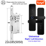 RAYKUBE X5 Biometric Fingerprint Security Intelligent Tuya Smart WiFi Password Electronic Door Lock To Open The Door Remotely