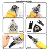 M10 M14 Angle Grinder Conversion To Electric Oscillating Multi-Tool and Electric Shovel Head Adapter for 100-125mm Angle Grinder