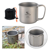 250ml Collapsible Camping Mug Outdoor Travel Drinkware Can be Boiled Water Mug Drinking Cup Titanium Pot Only 40g