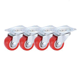 4 PCS Furniture Casters Wheels Soft Rubber Caster Silver Roller Wheel For Platform Trolley Chair Household Accessori E11971