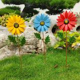 Outdoor Waterproof Ornament Universal Home Decor With Stake Garden Iron Sunflower Rustproof Vivid Natural 3D Craft Easy Use