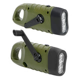 Portable LED Flashlight Hand Crank Dynamo Torch Lantern Professional Solar Power Tent Light for Outdoor Camping Mountaineering