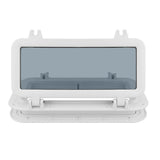 Boat Rectangular Porthole  Window Port Holewith White ABS Tempered Glass - White