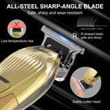Hatteker Professional Hair Clippers Cordless Pro Li Outlining Trimmer T-blade Hair Cutting Kit Barber Beard Trimmer Kids USB