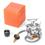 3500W Windproof Camping Gas Burner with Adapter Portable Backpacking Stove with Piezo Ignition for Outdoor Cooking Hiking Picnic