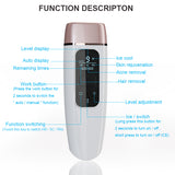 Painless Professional Photoepilator 4 In 1 600000 Flashes Icecool IPL Epilator Female Face Whole Body Laser Hair Remover