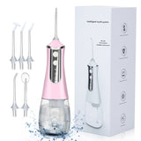 Portable Water Dental Flosser Oral Irrigator USB Rechargeable Water Jet Floss Tooth Pick 5 Jet Tip 350ml Water Thread for Teeth