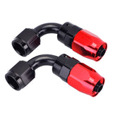Ptfe AN8 Black Nylon Braided Oil Fuel Hose Line 5M with AN8 0+45+90+180Degree PTFE Fuel Hose End Adapters Swivel Fittings Kit
