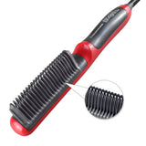 Hair Straightener Durable Electric Straight Hair Comb Brush LCD Heated Ceramic Hair Straightening Brush EU/US Plug