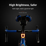 Waterproof Bike Helmet Taillight Cycling Warning Light Flash USB Rechargeable Flashlight For Bicycle Rear Light Bicycle Lights