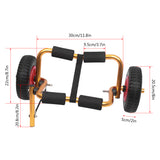 8in Kayak Trolley Accessory Aluminium Alloy Kayak Canoe Wheel Dolly Boat Carrier Trolley Load 80kg Cart Transport Lifting Tool