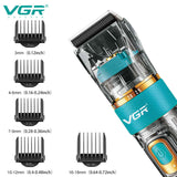 Cordless professional hair trimmer for men electric beard hair clipper waterproof haircut adjustable 3 motor speed rechargeable