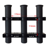 Marine Boat Yacht Kayak Fishing Vertical 3 Link Rod Holder Organiser Pole Tube Mount Bracket Socket Rack Lure Pliers Storage