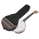 4-Strings Banjo Bag Concert Ethnic Style Add Cotton Banjo Ukulele Bag Backpack