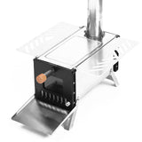 Camping Folding Furnace Wood Burning Furnaces Winter Outdoor Heating Cooking Kitchenware Firewood Cooking for Camping Hiking