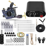 Hot Sale Coil Tattoo Machine Gun Kit Set with Tattoo Power Supply Foot Switch Pedal Clip Cord for Tattoo Beginner Supplies