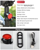 Bicycle Rear Light USB Rechargeable IPX8 Waterproof Bike Light For MTB Helmet Pack Bag Tail Light 6 Model taillight