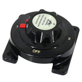 Boot 4-Position Battery Switch Disconnector Selector Switch, Black