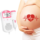 Digital Portable Fetal Doppler Monitor Baby Heart Rate Best Fetus Monitor Ultrasound Machine Prenatal Vascular Beat Headset 2.5M