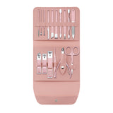 16pcs Manicure Tool Kit Portable Nail Clippers Set with Ear Spoon  Nail File Trimmer Eyebrow Scissors Dead Skin Removal Tool