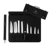 New Multi-function Chef Knife Bag Nylon Roll Bag with 8 Pocket for Kitchen Accessories Portable Knifes Case Holder Custom