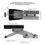 Aluminum Outboard Engine Motor Bracket Mount Adjustable for 2-Stroke 7.5-20HP Kicker Auxiliary Motors Boat Marine Accessories