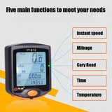 Cycling Bike Computer Rainproof Wireless Bicycle Speedometer Odometer Stopwatch Universal Mini Cycling Speed Sensor LCD Screen