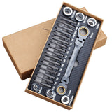 Chave Catraca Multifunctional Ratchet Spanner Flexible Head Ratchet Double Box Wrench Screwdriver Auto Repairing Tool 23pcs