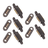 5 Pairs Spring Loaded Magnetic Pogo Pin Connector 3 Positions Magnets Pitch 2.3MM Through Holes Male Female Probe