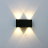 Geborsteld Zwart Zilver Dubbele Kop Wandlamp Led Up Down Wandlampen Opzij Gang Woonkamer Nachtkastje Wandlamp Armatuur RF111