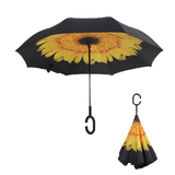 2021 Folding Long Shank Double Layer Inverted Umbrella Windproof Reverse C-Hook male golf umbrella reverse Umbrellas For Women