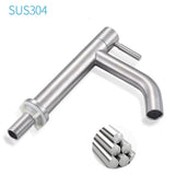 1PC Basin Faucet 304 Stainless Steel Silver Single Cold Sink Faucet Bathroom Counter Basin Faucet Bath Tools Part