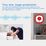 SN10+SN11 Tuya Wireless Siren 433MHz strobe siren Alarm Horn 110dB Light Siren For Home Security Burglar Alarm System