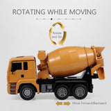 Huina 1333 1:18 2.4g RC Car 6ch Concrete Mixer Engineering Truck Light Construction Vehicle ToysFor kids Christmas gift