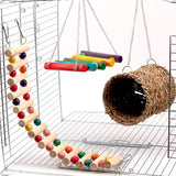 3Pcs Parrot Cage Toy Squirrel Hamster Squirrel Hammock Bird Nest Swing Ladder