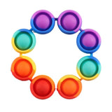 Portable Press Decompression Toys Fidget Simple Dimple Bracelet Toy Stress Relief Hand Pops Figet It Toy Soft Silicone Wristband