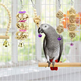 9 Pcs/Set Bird Parrot Swing Toys Chewing Standing Hanging Perch Hammock Climbing Ladder Bird Cage for Budgerigar Parakeet Conure