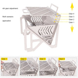 Ultra Light Weight Foldable Building Stove Wood Stove Stainless Steel BBQ Outdoor Camping Picnic Portable Grill